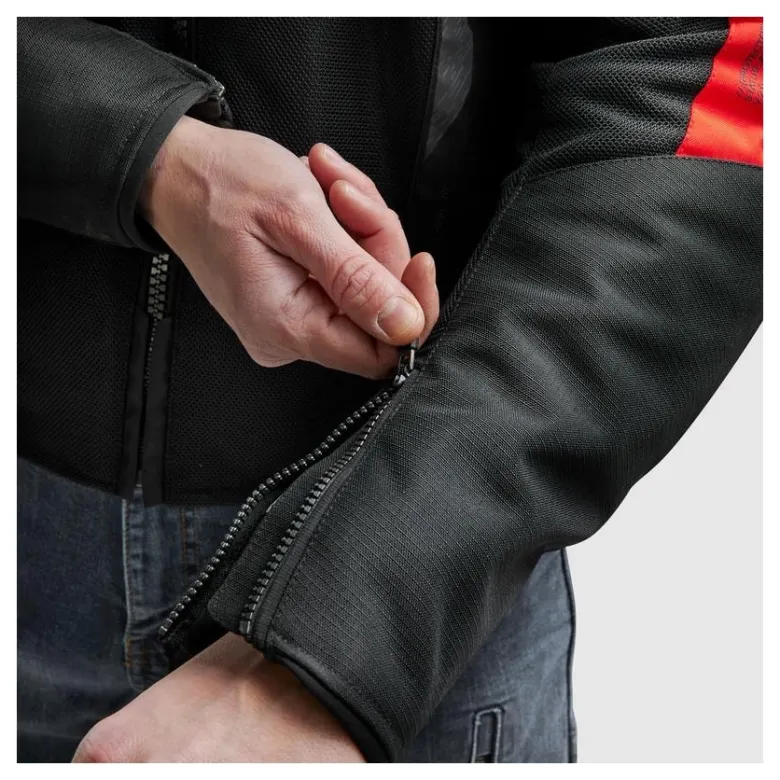 Kurtka tekstylna REBELHORN JAX BLACK/RED czarny czerwony