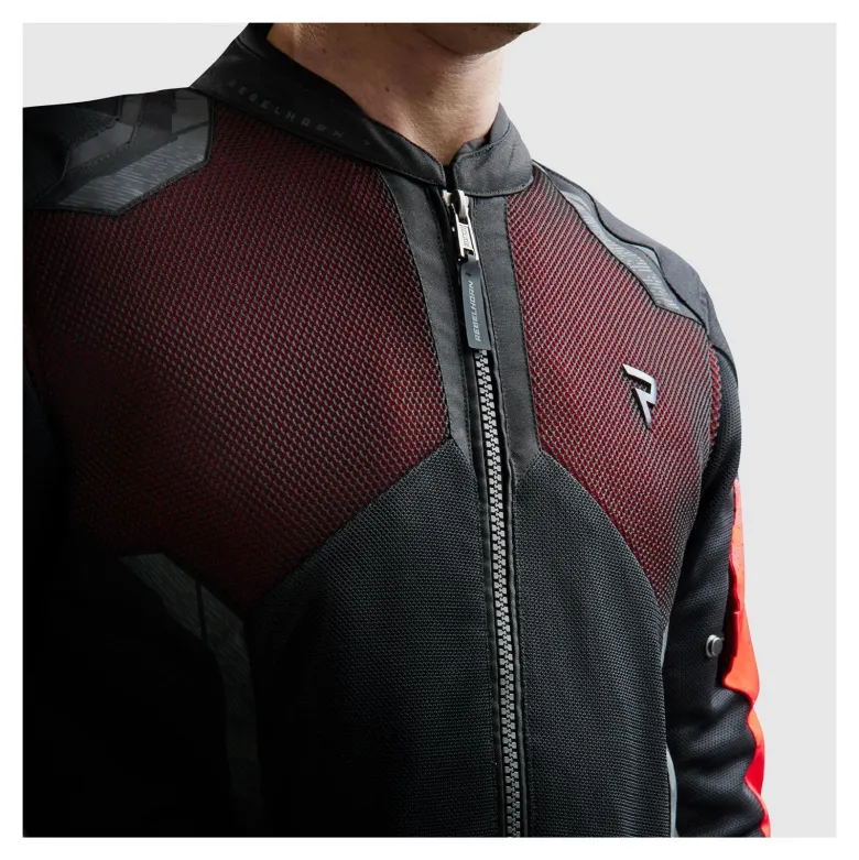Kurtka tekstylna REBELHORN JAX BLACK/RED czarny czerwony