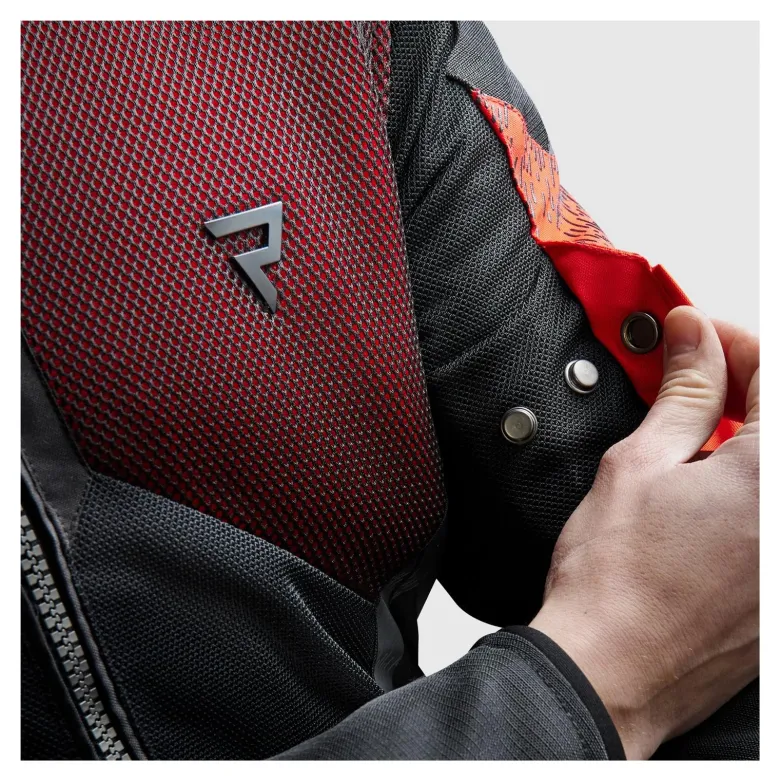 Kurtka tekstylna REBELHORN JAX BLACK/RED czarny czerwony