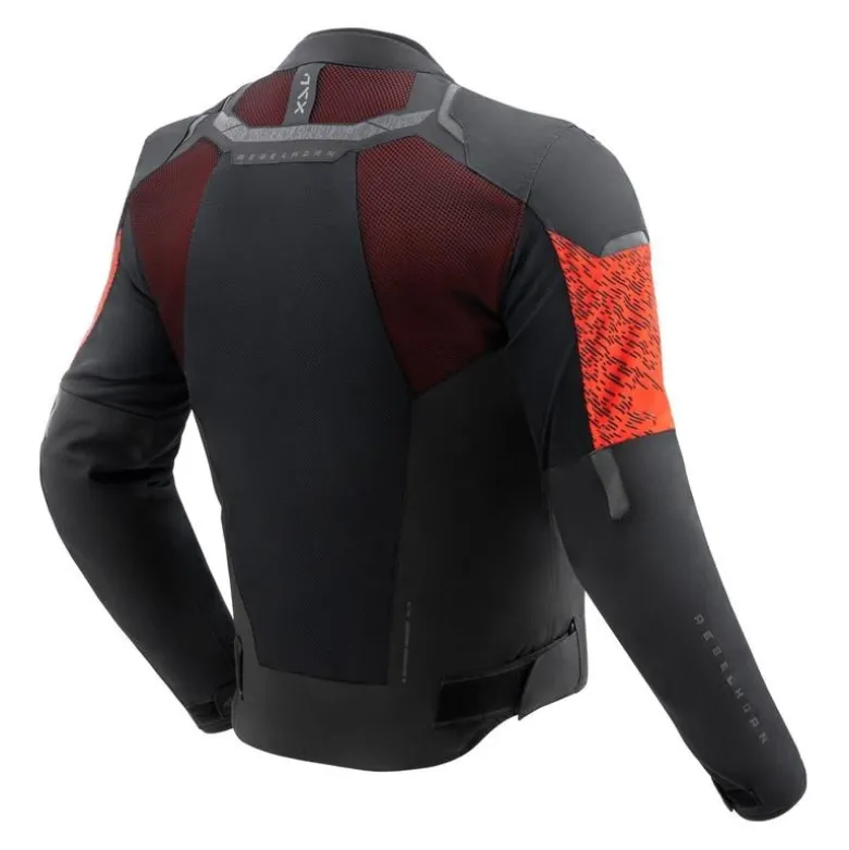 Kurtka tekstylna REBELHORN JAX BLACK/RED czarny czerwony