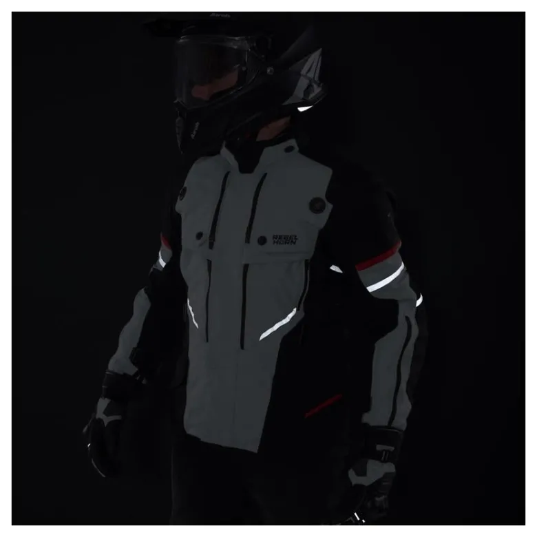 Kurtka tekstylna REBELHORN RANGE GREY/BLACK/RED szary czarny czerwony