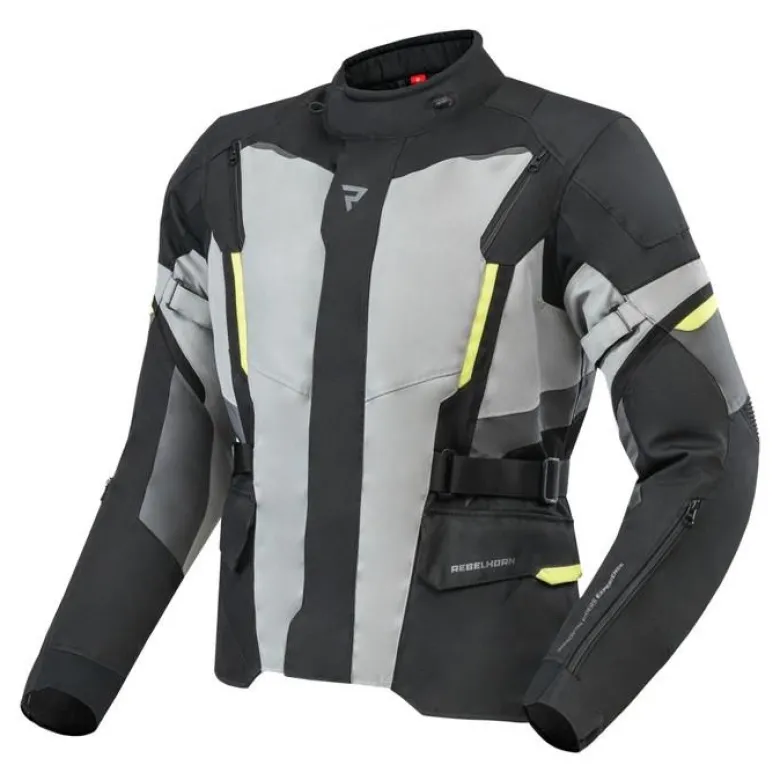 Kurtka tekstylna REBELHORN SCOUT BLACK/GREY/FLUO YELLOW czarny szary żółty fluo