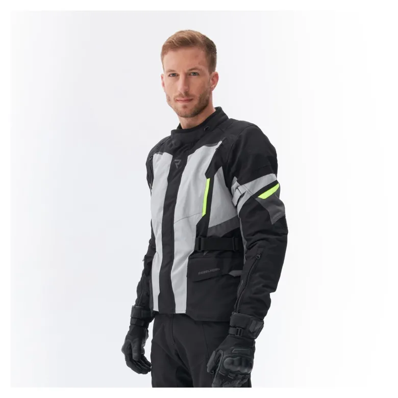 Kurtka tekstylna REBELHORN SCOUT BLACK/GREY/FLUO YELLOW czarny szary żółty fluo
