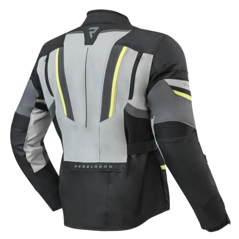 Kurtka tekstylna REBELHORN SCOUT BLACK/GREY/FLUO YELLOW czarny szary żółty fluo