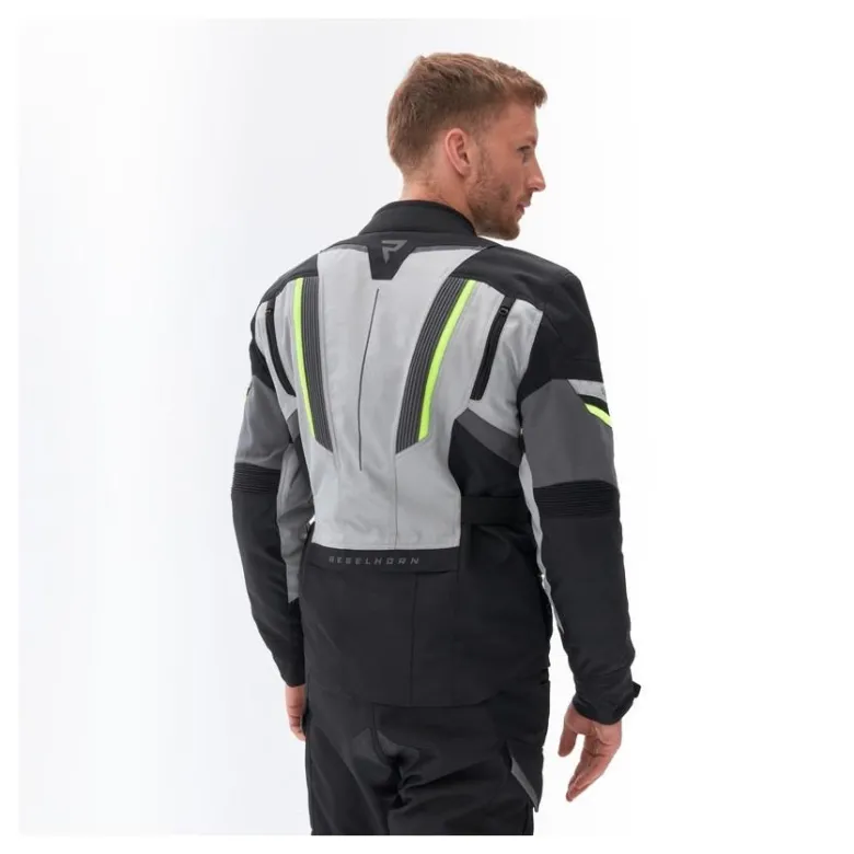 Kurtka tekstylna REBELHORN SCOUT BLACK/GREY/FLUO YELLOW czarny szary żółty fluo