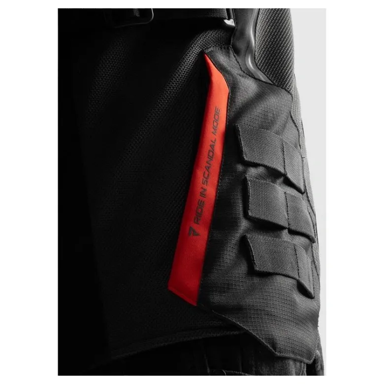 Kurtka tekstylna REBELHORN SCANDAL 3 DARK GREY/BLACK/RED szary czarny czerwony