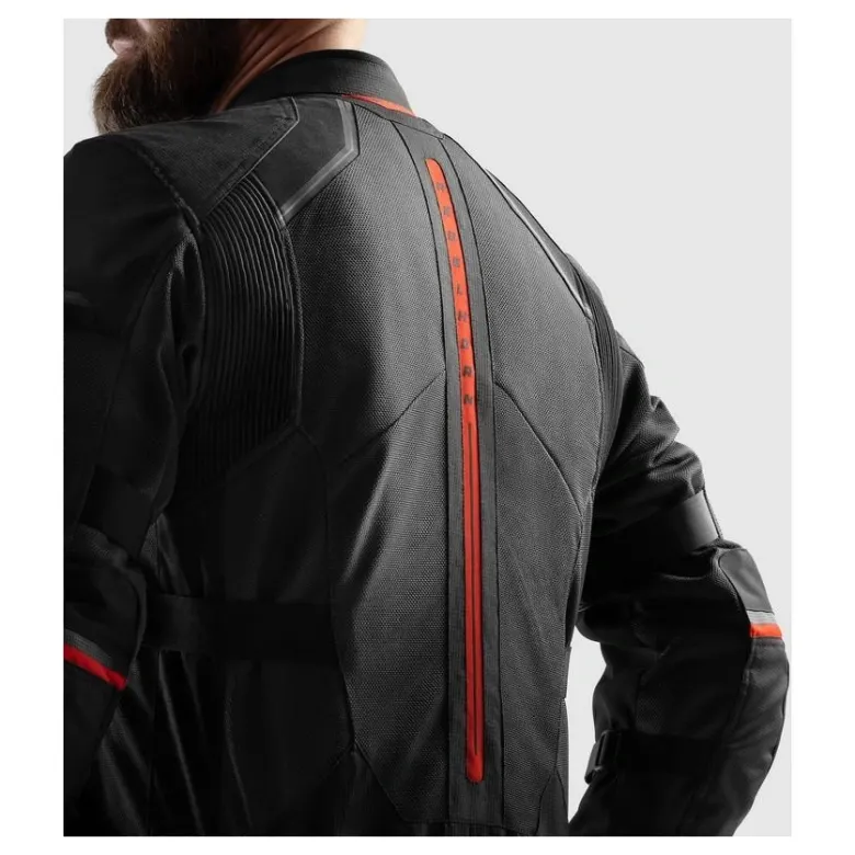 Kurtka tekstylna REBELHORN SCANDAL 3 DARK GREY/BLACK/RED szary czarny czerwony