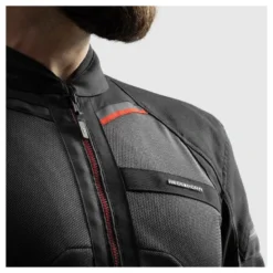 Kurtka tekstylna REBELHORN SCANDAL 3 DARK GREY/BLACK/RED szary czarny czerwony