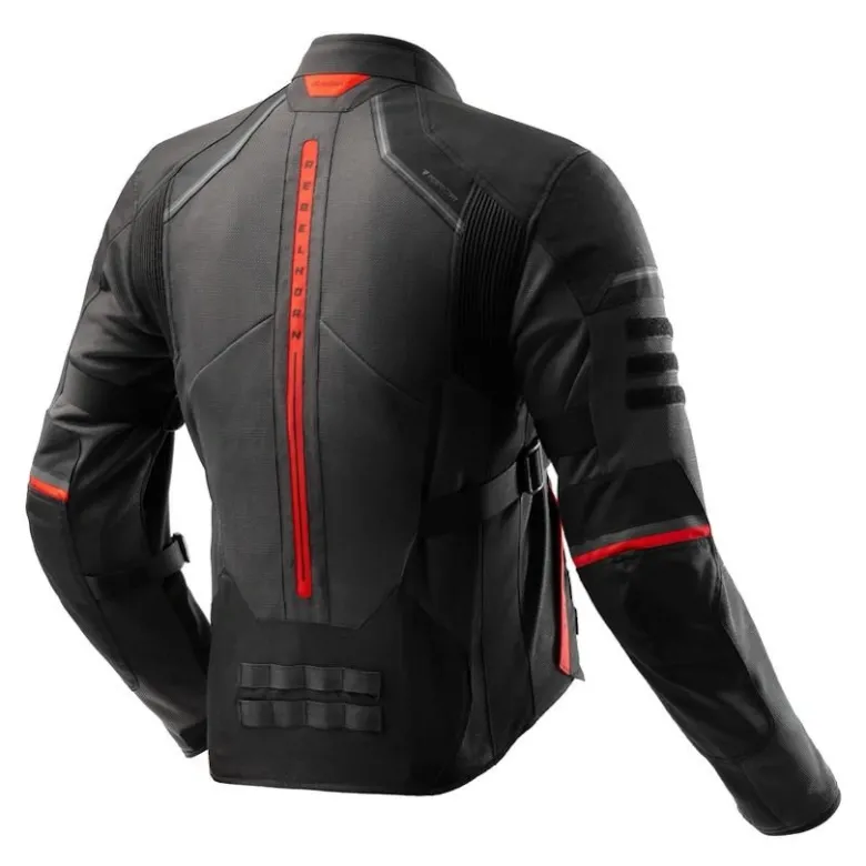 Kurtka tekstylna REBELHORN SCANDAL 3 DARK GREY/BLACK/RED szary czarny czerwony