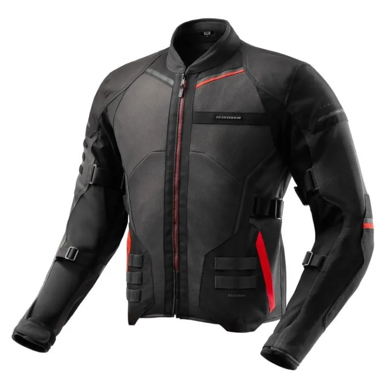 Kurtka tekstylna REBELHORN SCANDAL 3 DARK GREY/BLACK/RED szary czarny czerwony