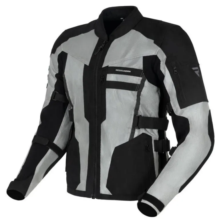 Kurtka tekstylna REBELHORN SCANDAL II SILVER/BLACK srebrny czarny