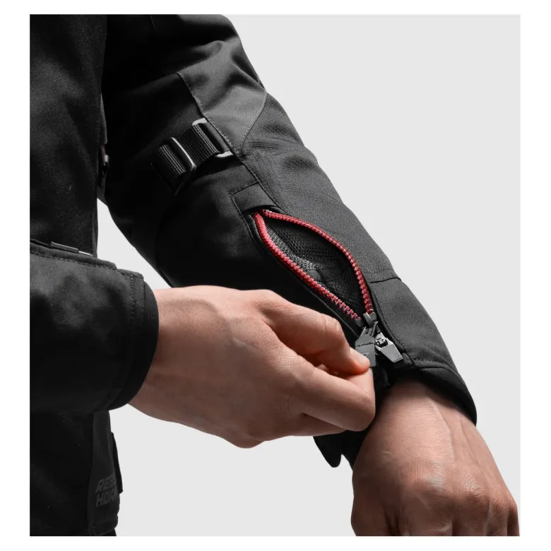 Kurtka tekstylna REBELHORN SWIFT BLACK/DARK GREY/RED czarny szary czerwony