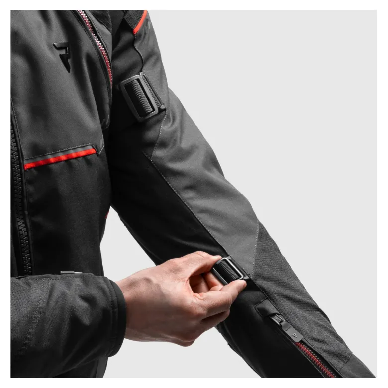 Kurtka tekstylna REBELHORN SWIFT BLACK/DARK GREY/RED czarny szary czerwony