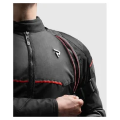 Kurtka tekstylna REBELHORN SWIFT BLACK/DARK GREY/RED czarny szary czerwony