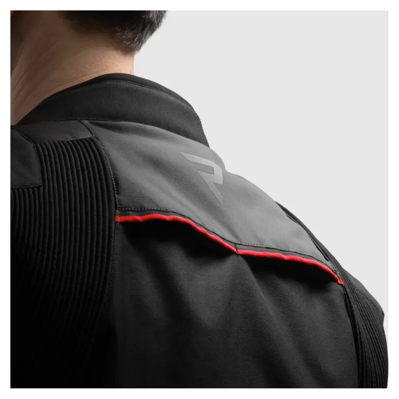Kurtka tekstylna REBELHORN SWIFT BLACK/DARK GREY/RED czarny szary czerwony