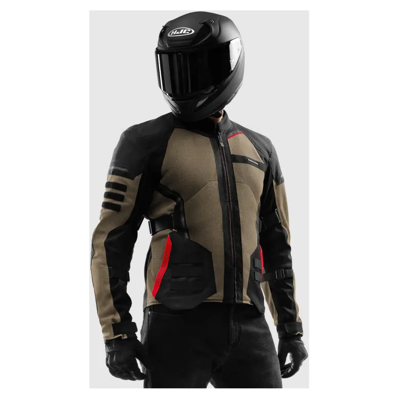 Kurtka tekstylna REBELHORN SCANDAL 3 DESERT/BLACK/RED brązowy czarny czerwony