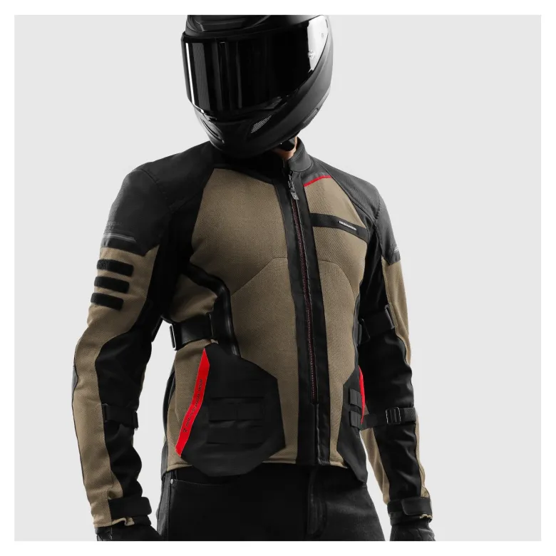 Kurtka tekstylna REBELHORN SCANDAL 3 DESERT/BLACK/RED brązowy czarny czerwony