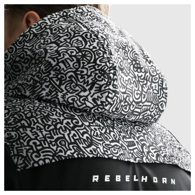 Kurtka tekstylna REBELHORN SLASH NORIAKI BLACK/WHITE czarny biały