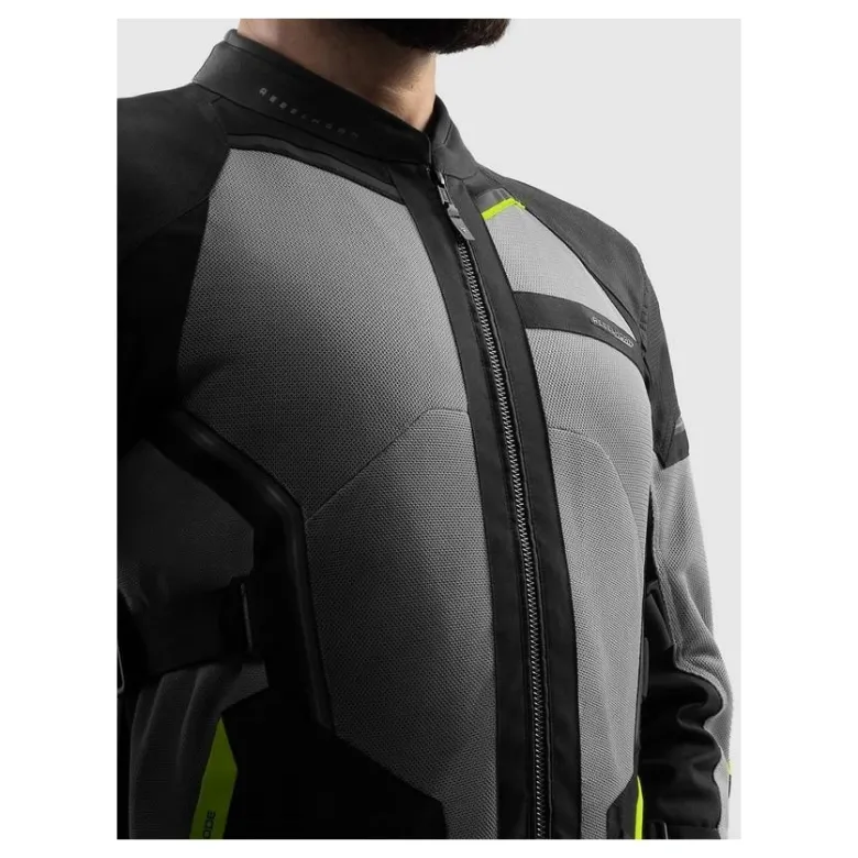Kurtka tekstylna REBELHORN SCANDAL 3 BLACK/GREY/FLUO YELLOW czarny szary żółty fluo