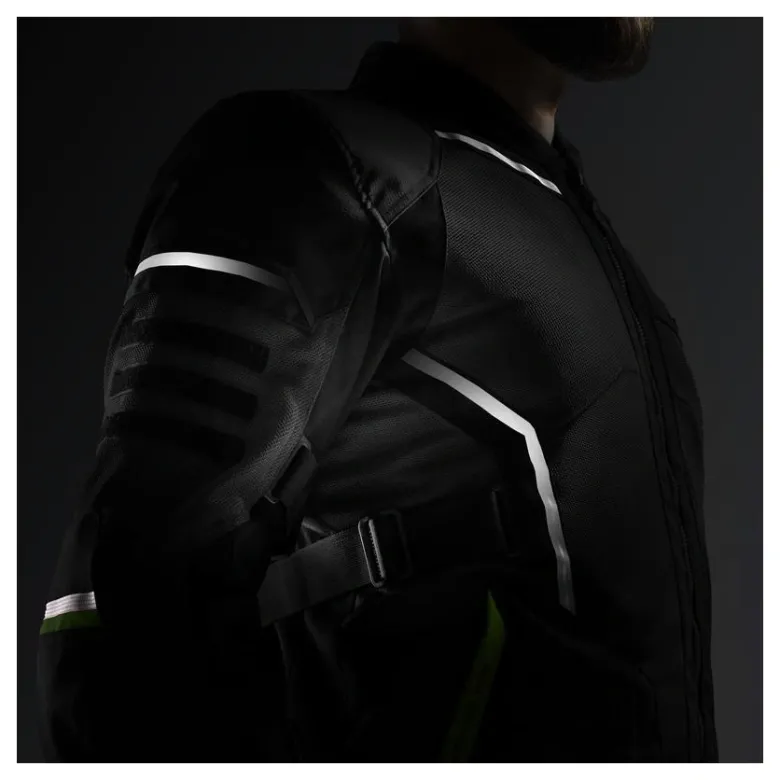 Kurtka tekstylna REBELHORN SCANDAL 3 BLACK/GREY/FLUO YELLOW czarny szary żółty fluo