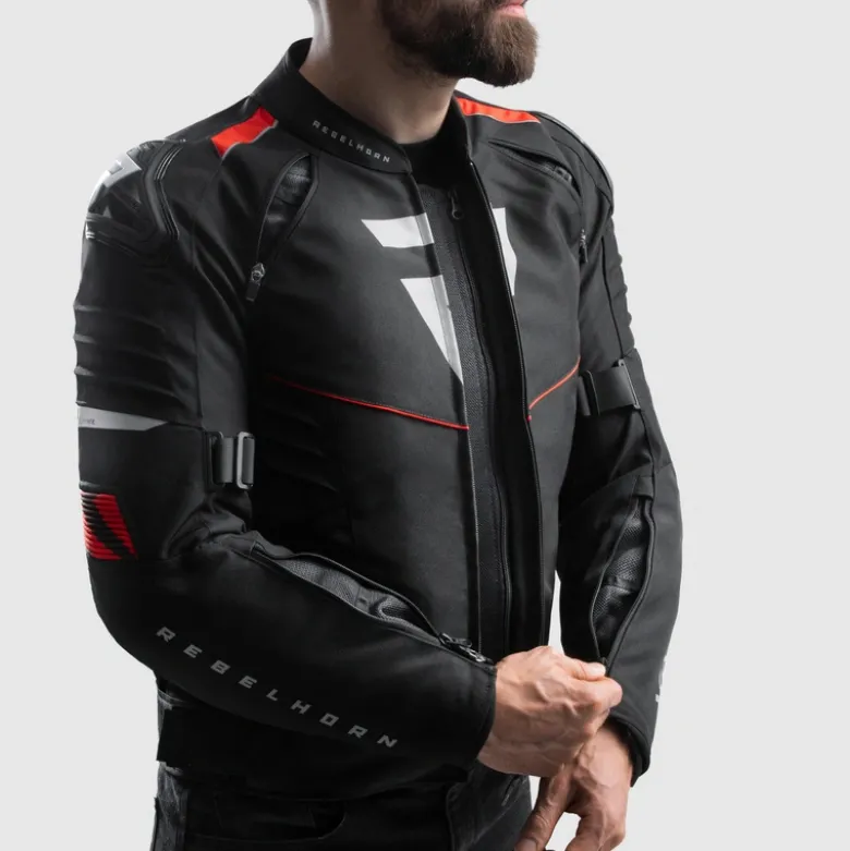 Kurtka tekstylna REBELHORN VANDAL 2 BLACK/RED czarny czerwony