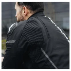 Kurtka tekstylna REBELHORN VANDAL BLACK/WHITE czarny biały