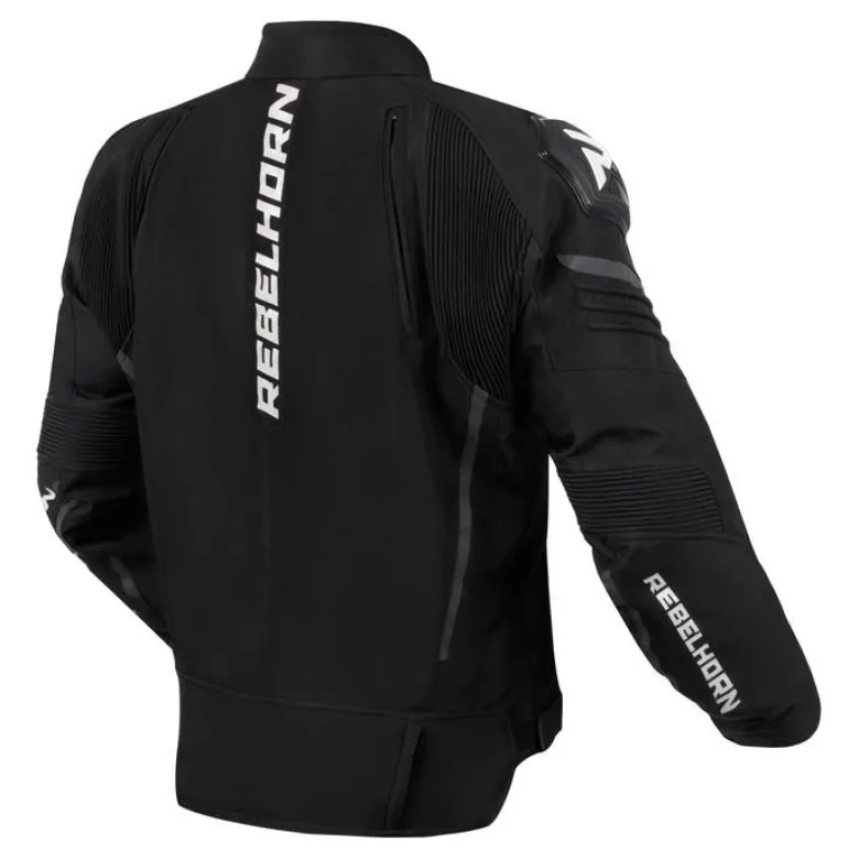 Kurtka tekstylna REBELHORN VANDAL BLACK/WHITE czarny biały