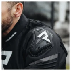 Kurtka tekstylna REBELHORN VANDAL BLACK/WHITE czarny biały