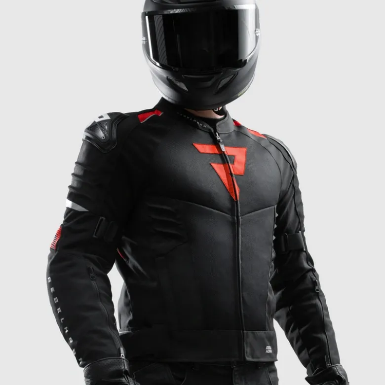 Kurtka tekstylna REBELHORN VANDAL 2 AIR BLACK/RED czarny czerwony