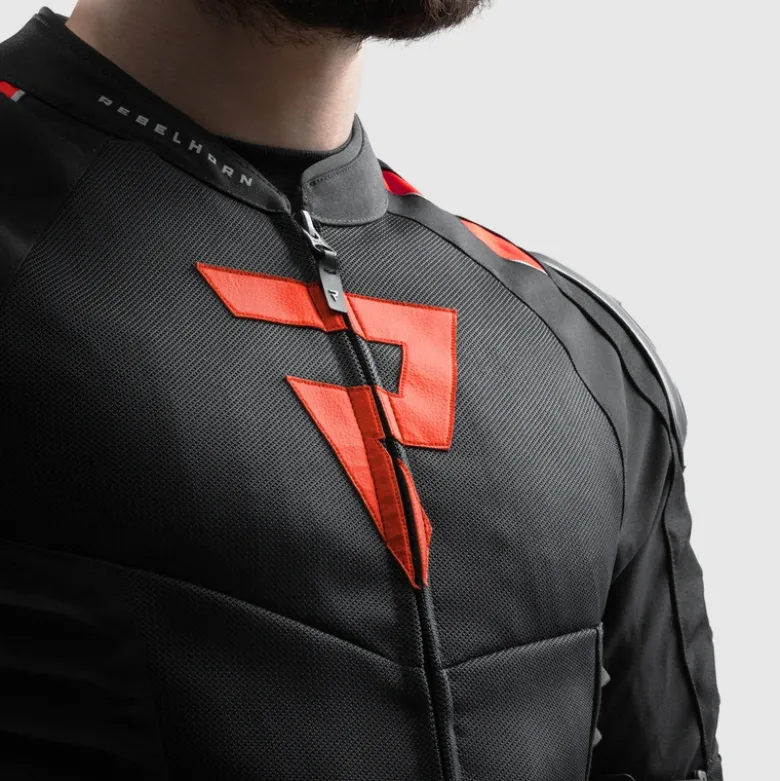 Kurtka tekstylna REBELHORN VANDAL 2 AIR BLACK/RED czarny czerwony