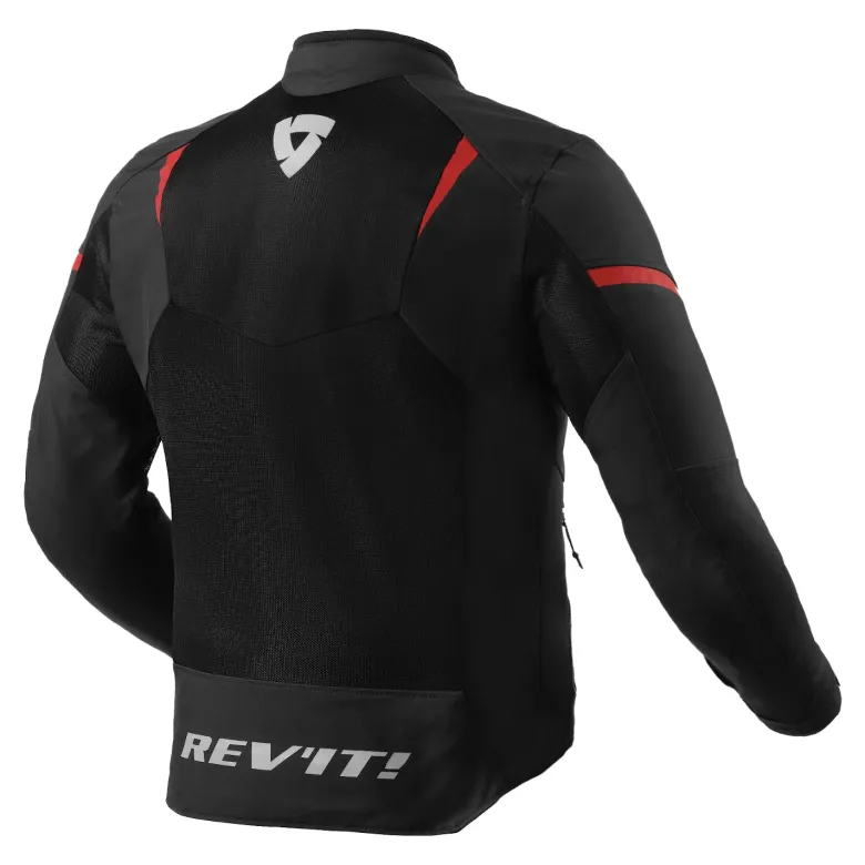 Kurtka tekstylna REVIT HYPERSPEED 2 GT BLACK/RED czarny czerwony