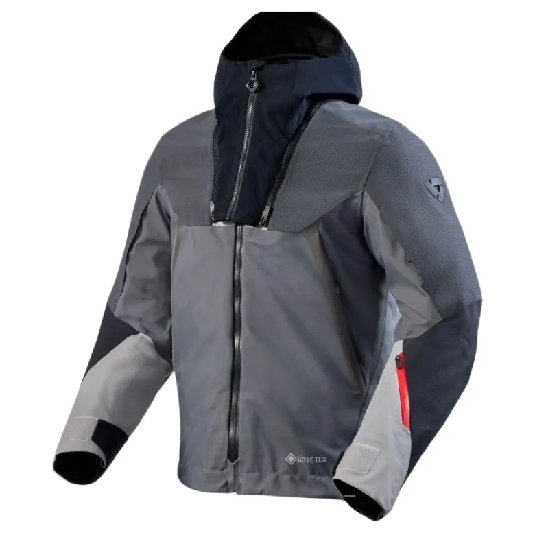 Kurtka tekstylna REVIT STRATUM GTX GREY/ANTHRACITE szary czarny czerwony