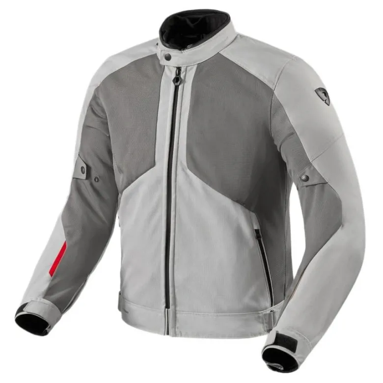 Kurtka tekstylna REVIT TORQUE 3 H2O LIGHT GREY/RED szary czerwony