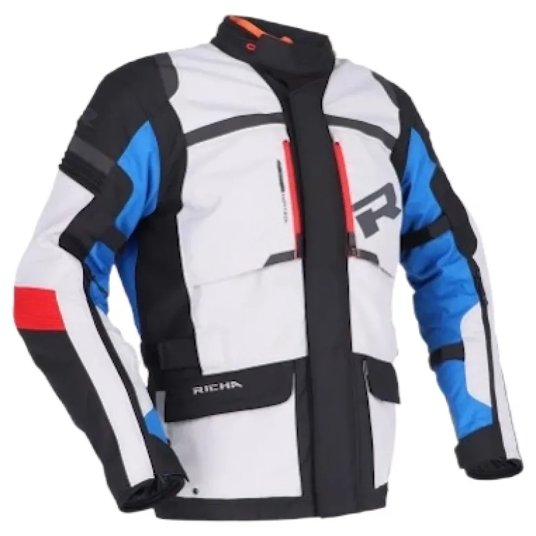 Kurtka tekstylna RICHA BRUTUS GORE-TEX GREY/BLUE/RED szary niebieski czerwony