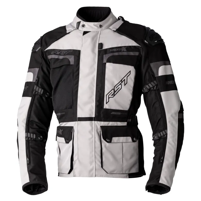 Kurtka tekstylna RST PRO SERIES ADVENTURE X CE SILVER/BLACK szary czarny