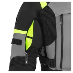 Kurtka tekstylna SECA ARRAKIS III TITANIUM szary żółty fluo czarny