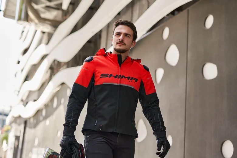 Kurtka tekstylna SHIMA DRIFT MEN RED czarny szary czerwony