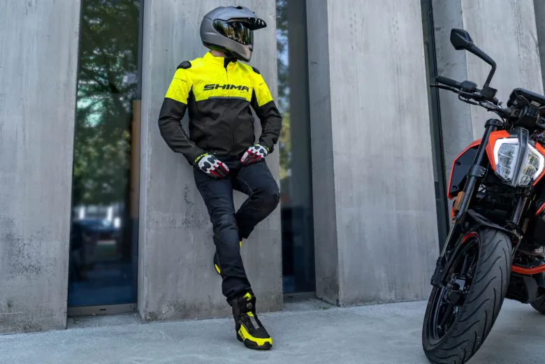 Kurtka tekstylna SHIMA DRIFT MEN FLUO żółty fluo czarny
