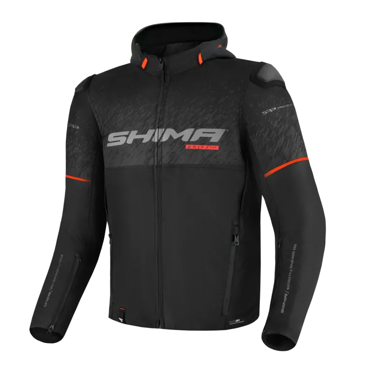 Kurtka tekstylna SHIMA DRIFT+ MEN BLACK czarny szary czerwony