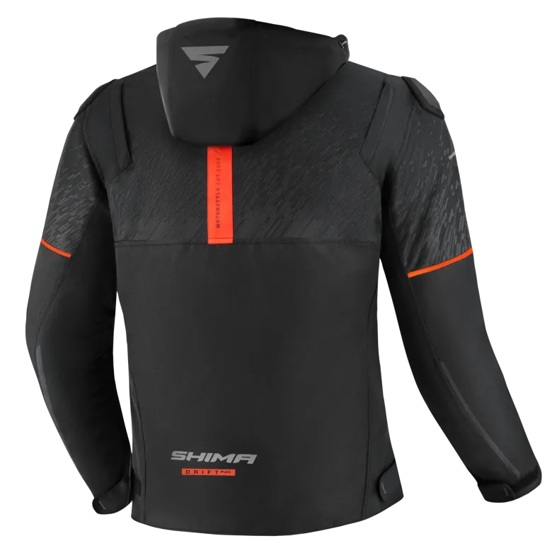 Kurtka tekstylna SHIMA DRIFT+ MEN BLACK czarny szary czerwony