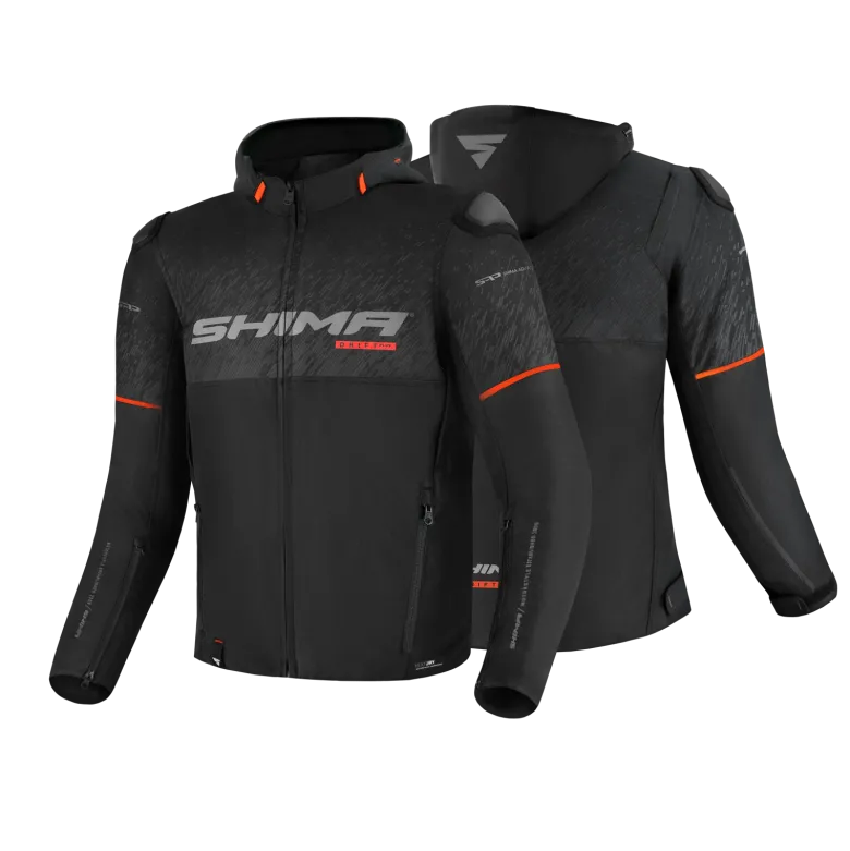Kurtka tekstylna SHIMA DRIFT+ MEN BLACK czarny szary czerwony