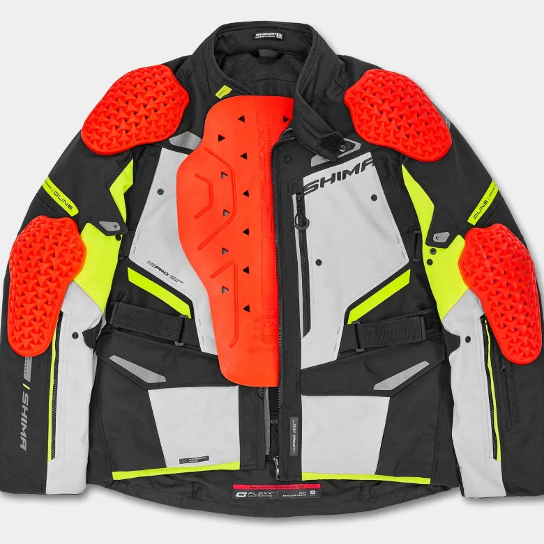 Kurtka tekstylna SHIMA DUNE FLUO czarny szary żółty fluo