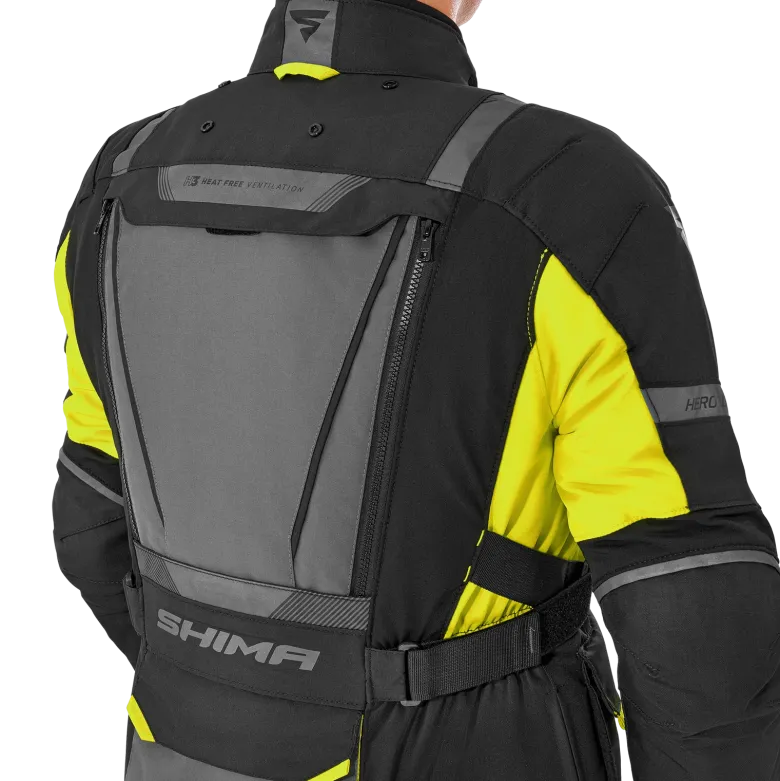 Kurtka tekstylna SHIMA HERO 2.0 MEN FLUO czarny szary żółty fluo