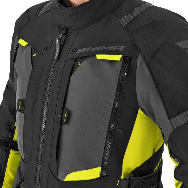 Kurtka tekstylna SHIMA HERO 2.0 MEN FLUO czarny szary żółty fluo