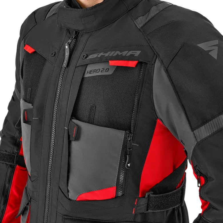 Kurtka tekstylna SHIMA HERO 2.0 MEN RED czarny szary czerwony