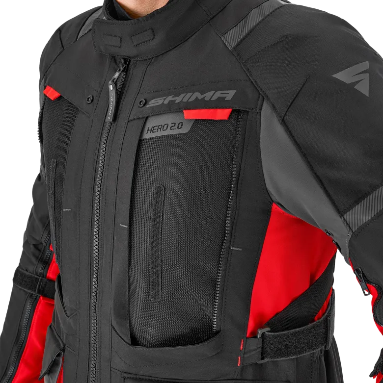Kurtka tekstylna SHIMA HERO 2.0 MEN RED czarny szary czerwony