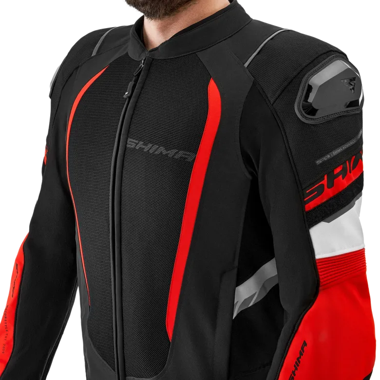 Kurtka tekstylna SHIMA MESH PRO 2.0 RED czarny czerwony biały