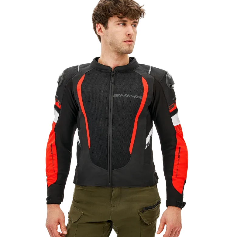 Kurtka tekstylna SHIMA MESH PRO 2.0 RED czarny czerwony biały