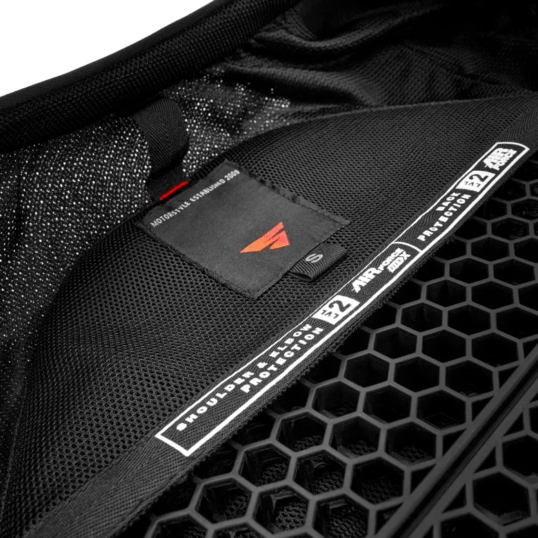 Kurtka tekstylna SHIMA MESH PRO 2.0 RED czarny czerwony biały