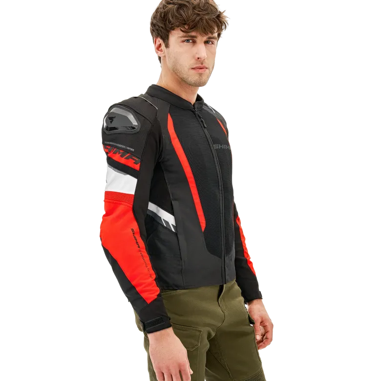 Kurtka tekstylna SHIMA MESH PRO 2.0 RED czarny czerwony biały